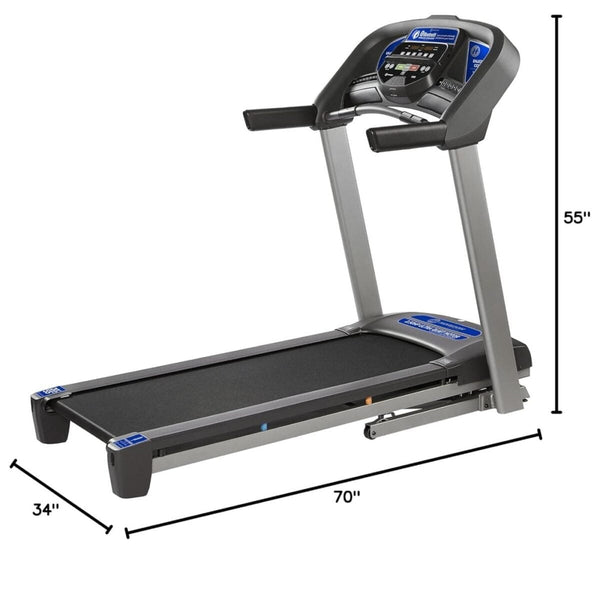 Horizon Fitness T101 Treadmill 177.8cm x 86.4cm