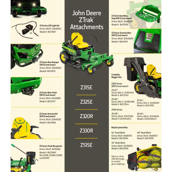 John Deere Z325E Gas Zero-Turn Riding Mower 122cm