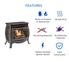 Duluth Forge FDSR25 Ventless Gas Stove 33.1kg