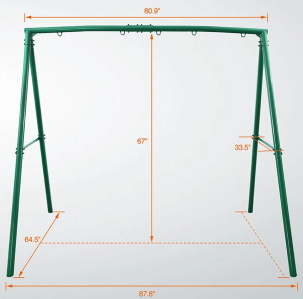 Heavy Duty A-Frame Metal Swing Frame 199.6kg