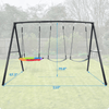 Klokick Metal Swing Set with 3 Swings 180.3cm