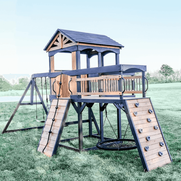 Backyard Discovery Timber Crossing Wooden Swing Set
