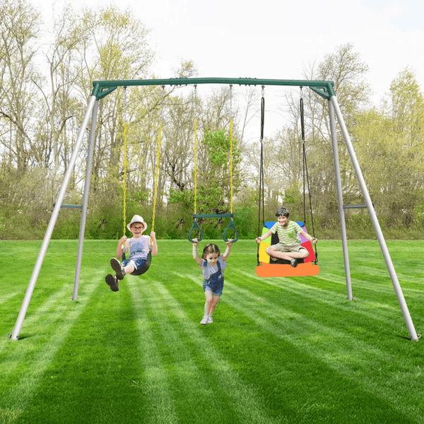 Heavy Duty Metal Swing Set 4m x 3m x 2.9m