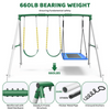 Heavy Duty Steel Swing Set Playset 3m x 2m x 2.2m