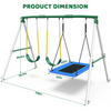 Heavy Duty Steel Swing Set Playset 3m x 2m x 2.2m