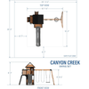Canyon Creek All Cedar Wooden Swing Set Playset