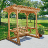 Backyard Discovery Callahan Cedar Wood Pergola Swing Bench