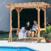 Backyard Discovery Callahan Cedar Wood Pergola Swing Bench