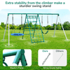 Adventure Multi-Activity Outdoor Metal Swing Set Playset