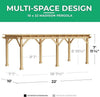 Yardistry Meridian Cedar Wood Pergola 3m x 6.7m