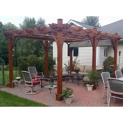 Breeze Cedar Wood Pergola - Outdoor Living Today 12' x 16'