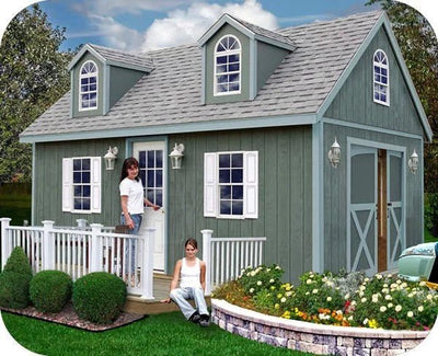 Best Barns Sheds & Storage Arlington 12′ x 16′ Wood Storage Shed Kit Installation Included