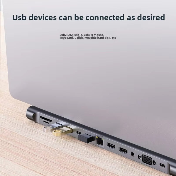 USB-C Docking Station, 4K HDMI & DisplayPort, 5Gbps Data, 100W PD