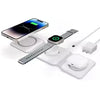15W 3-in-1 Magnetic Wireless Charging Station, Foldable Phone Charger Dock