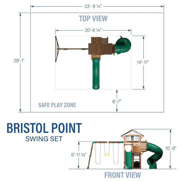 Bristol Point Swing Set – Shipping & Assembly Included