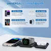 15W 3-in-1 Magnetic Wireless Charging Station, Foldable Phone Charger Dock