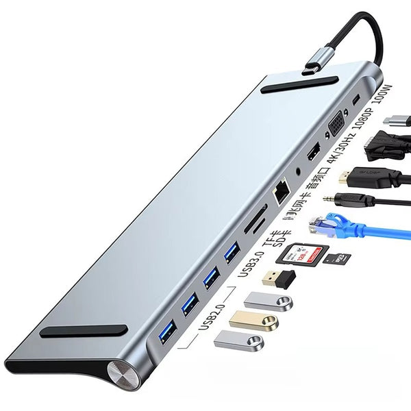 USB-C Docking Station, 4K HDMI & DisplayPort, 5Gbps Data, 100W PD