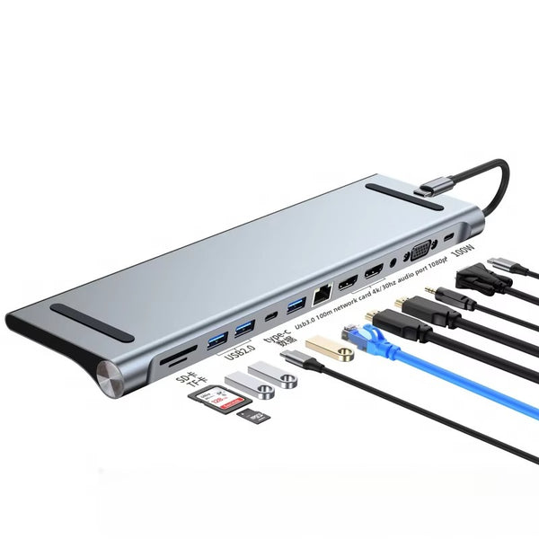 USB-C Docking Station, 4K HDMI & DisplayPort, 5Gbps Data, 100W PD