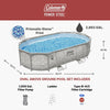 Coleman Power Steel 16 ft × 10 ft × 42 in Oval Above Ground Pool Set
