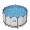 Bestway Steel Pro MAX 10 Foot x 30 Inch Round Metal Frame Above Ground Outdoor Backyard Swimming Pool Set with 330 GPH Filter Pumps