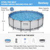 Bestway Steel Pro MAX 10 Foot x 30 Inch Round Metal Frame Above Ground Outdoor Backyard Swimming Pool Set with 330 GPH Filter Pumps