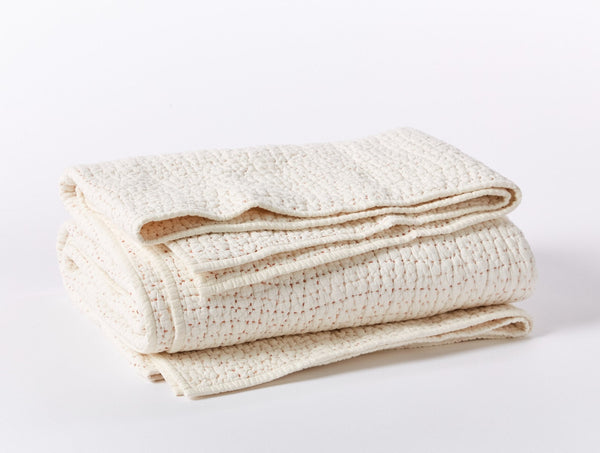 Coyuchi Pebbled Handstitched Organic Quilt