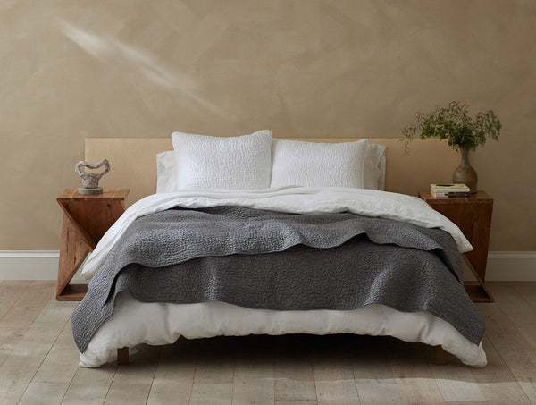Coyuchi Pebbled Handstitched Organic Quilt