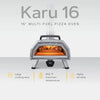 Ooni Karu 16 Multi-Fuel Outdoor Pizza Oven – Wood and Gas Fired Oven – Outdoor Cooking Pizza Oven – Fire and Stonebaked Pizza Ovens for Authentic Homemade Pizzas – Dual Fuel Pizza Makers