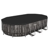 Bestway Power Steel 20′ x 12′ x 48″ Oval Above Ground Outdoor Swimming Pool Set