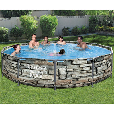 Bestway12′ x 30″ Steel Pro Max Round Above Ground Swimming Pool
