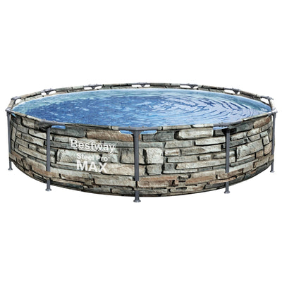 Bestway12′ x 30″ Steel Pro Max Round Above Ground Swimming Pool