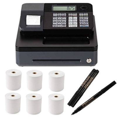 Casio Electronic Cash Register PCRT273 w/ Counterfeit Detector Pen &amp; Paper