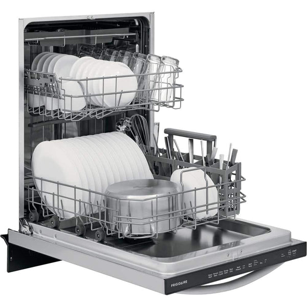 Frigidaire 24 in. Stainless Steel Top Control Built-In Tall Tub Dishwasher with Stainless Steel Tub and 3rd Level Rack, 49 dBA