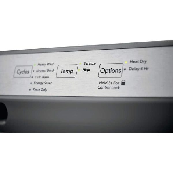 Frigidaire  24 in. Stainless Steel Front Control Built-In Tall Tub Dishwasher, 55 dBA