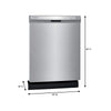 Frigidaire  24 in. Stainless Steel Front Control Built-In Tall Tub Dishwasher, 55 dBA