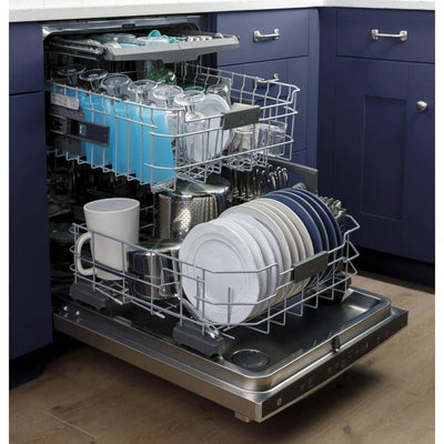 GEAdora 24 in. Stainless Steel Top Control Built-In Tall Tub Dishwasher with Stainless Steel Tub, 3rd Rack, and 48 dBA