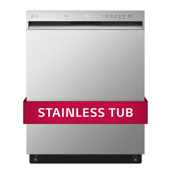 LG 24 in. in Stainless Steel Front Control Dishwasher with NeveRust Stainless Steel Tub and Dynamic Dry