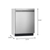 LG 24 in. in Stainless Steel Front Control Dishwasher with NeveRust Stainless Steel Tub and Dynamic Dry