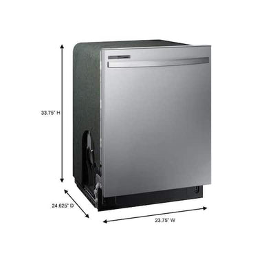 Samsung24 in. Top Control Tall Tub Dishwasher in Stainless Steel with Stainless Steel Interior Door, 55 dBA