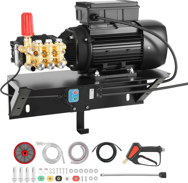 Vevor Electric Pressure Washer Pump Kit 1,220 PSI 2.2 GPM Triplex Wall Mounted 120V New