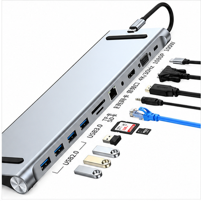 USB-C Docking Station 4K HDMI & DisplayPort 5Gbps Data 100W PD