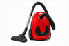 Red Canister Vacuum Cleaner with Hose, Telescopic Wand and Floor Nozzle