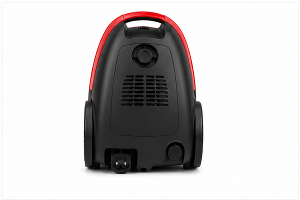 Red Canister Vacuum Cleaner with Hose, Telescopic Wand and Floor Nozzle