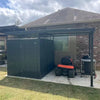 6×8 Metal Storage Shed with 7×8 Pergola Covered Porch
