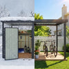 6×8 Metal Storage Shed with 7×8 Pergola Covered Porch