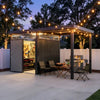 6×8 Metal Storage Shed with 7×8 Pergola Covered Porch