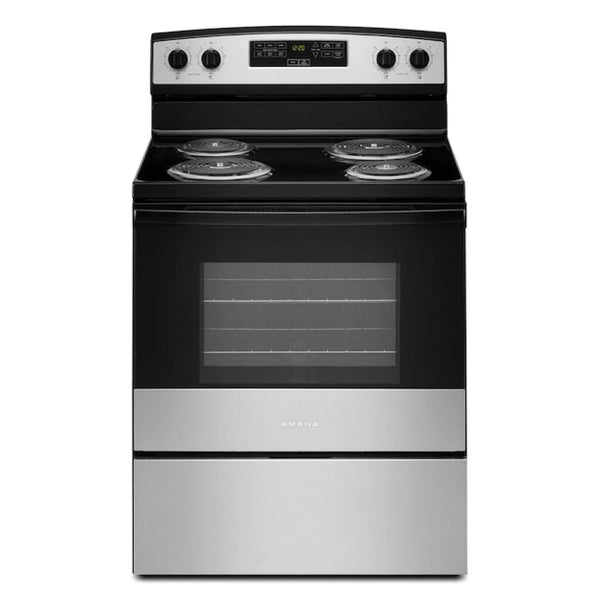 Amana 30-Inch 4.8 Cu. Ft. Freestanding Electric Range, Stainless Steel