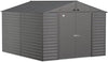 Arrow Select 10′ x 12′ Outdoor Lockable Steel Storage Shed Building, Charcoals