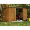 Arrow Woodridge 10 ft. x 8 ft. Metal Storage Shed with Woodgrain Finish
