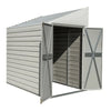 Arrow Yardsaver 4 x 7 ft. Galvanized Steel Lean-To Outdoor Storage Shed, Eggshell